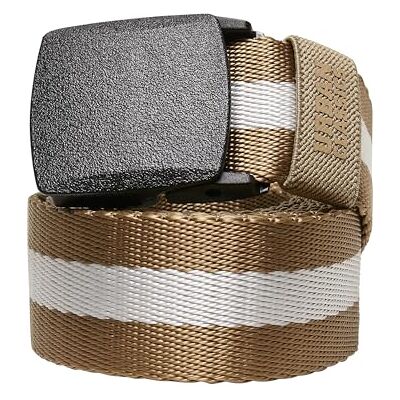 Urban Classics Uniseks Centre Stripe Riem, beige, L/XL Urban Classics Uniseks Centre Stripe Riem, beige, L/XL
