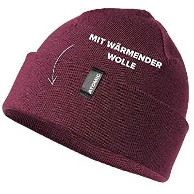 ATOMIC Muts model ALPS Roll Cuff Beanie-Maroon ATOMIC Muts model ALPS Roll Cuff Beanie-Maroon
