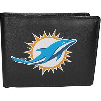 Siskiyou NFL Miami Dolphins heren portemonnee met groot logo, zwart, eenheidsmaat Siskiyou NFL Miami Dolphins heren portemonnee met groot logo, zwart, eenheidsmaat