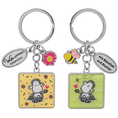 Sheepworld 47011 twee, bij, hanger met bedels, sleutelhanger, zinklegering, ijzer, metaal, meerkleurig, lengte 8,3 cm Sheepworld 47011 twee, bij, hanger met bedels, sleutelhanger, zinklegering, ijzer, metaal, meerkleurig, lengte 8,3 cm