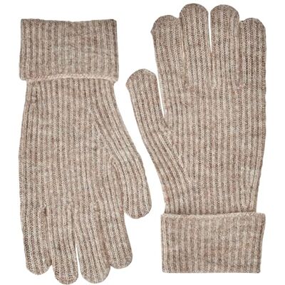 KAFFE Dameshandschoenen met gebreid, accesory, slim fit, bove pols, lengte, gevouwen rand, Grijs melange, Eén maat KAFFE Dameshandschoenen met gebreid, accesory, slim fit, bove pols, lengte, gevouwen rand, Grijs melange, Eén maat