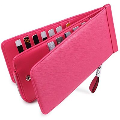 Huztencor Vrouwen Credit Card Houder Portemonnee Lederen Dames Dames RFID Blokkeren Slanke Compacte Portemonnee Portemonnees Multi Kaarthouder Case Sleeve Concertina voor Vrouwen met Coin Zip Huztencor Vrouwen Credit Card Houder Portemonnee Lederen Dames Dames RFID Blokkeren Slanke Compacte Portemonnee Portemonnees Multi Kaarthouder Case Sleeve Concertina voor Vrouwen met Coin Zip