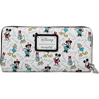 Loungefly Disney Portemonnee Mickey Minnie Mouse Daisy Donald Duck Zip Clutch Wit Loungefly Disney Portemonnee Mickey Minnie Mouse Daisy Donald Duck Zip Clutch Wit