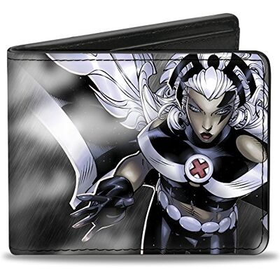 Buckle-Down Bi-Fold Portemonnee Pu Bifold Portemonnee X-Men Storm Pose/Rain Zwart/Grijs Heren Buckle-Down Bi-Fold Portemonnee Pu Bifold Portemonnee X-Men Storm Pose/Rain Zwart/Grijs Heren