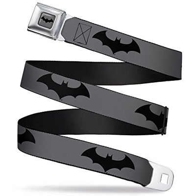 Buckle-Down Veiligheidsgordel Retro Bat Logo Grijs/Zwart 1" Breed 20-36 Inch Lengte Buckle-Down Veiligheidsgordel Retro Bat Logo Grijs/Zwart 1" Breed 20-36 Inch Lengte