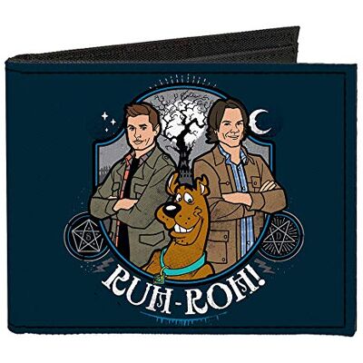 Buckle-Down Buckle Down Bi-Fold Portemonnee Canvas Bifold Portemonnee Scooby Doo Supernatural Heren, Meerkleurig Buckle-Down Buckle Down Bi-Fold Portemonnee Canvas Bifold Portemonnee Scooby Doo Supernatural Heren, Meerkleurig