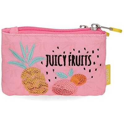 Enso Juicy Fruits portemonnee meerkleurig 11,5x8x2,5 cm polyester Enso Juicy Fruits portemonnee meerkleurig 11,5x8x2,5 cm polyester