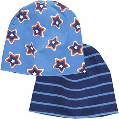 Fred's World by Green Cotton Baby-jongens beanie hoed, Happy Blue/Deep Blue/Energy Blue/Mandarijn, 6 Maanden Fred's World by Green Cotton Baby-jongens beanie hoed, Happy Blue/Deep Blue/Energy Blue/Mandarijn, 6 Maanden