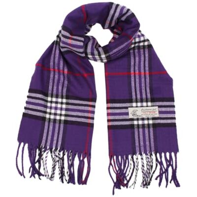 Promise Plaid Cashmere Feel Klassieke Zachte Luxe Winter Sjaal Voor Mannen Vrouwen Paars One Size Promise Plaid Cashmere Feel Klassieke Zachte Luxe Winter Sjaal Voor Mannen Vrouwen Paars One Size
