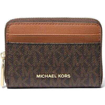 Michael Kors SM Za Coin Card Case, portemonnee voor dames, Bruin, 1x1x1 Michael Kors SM Za Coin Card Case, portemonnee voor dames, Bruin, 1x1x1