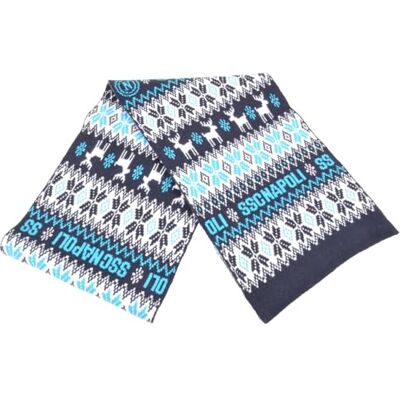 Enzo Castellano SSC NAPOLI Jacquard-sjaal 52% VI 30% PL 18% PA 123485, Blauw, One size Enzo Castellano SSC NAPOLI Jacquard-sjaal 52% VI 30% PL 18% PA 123485, Blauw, One size