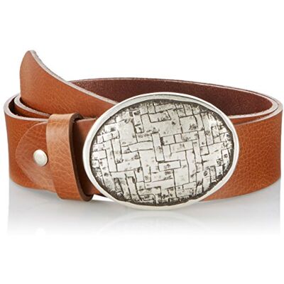 MGM Ovale mesh riem voor dames, Bruin (Cognac-asi 7), 30 MGM Ovale mesh riem voor dames, Bruin (Cognac-asi 7), 30