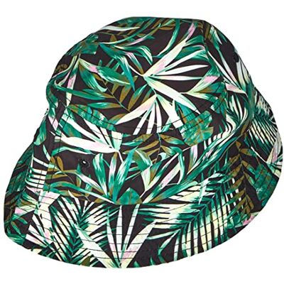 PIECES Dames PCVELLA Bucket HAT SWW BC Hoed, Zwart/Detail:Palm AOP, One Size PIECES Dames PCVELLA Bucket HAT SWW BC Hoed, Zwart/Detail:Palm AOP, One Size