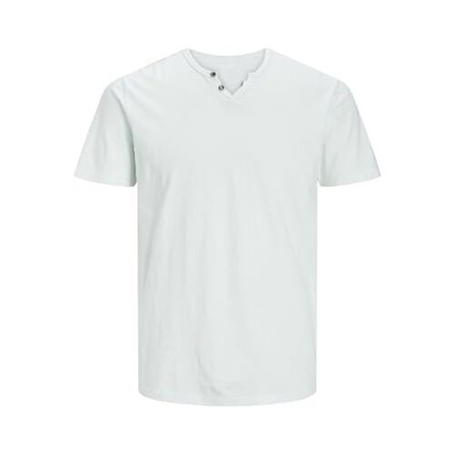 JACK & JONES Heren T-shirt gemêleerd GEDEELDE kraag T-shirt, Verzachtende zee, XL