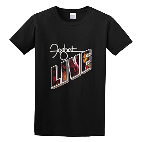 KmaKil Foghat Live Logo Mens Round Neck Cotton T Shirts Size 3XL
