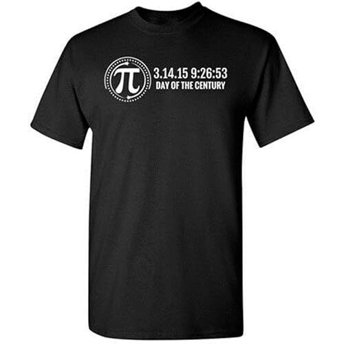 BsLongYXJ Men'S Ultimate Pi Day Of The Century Math Geek Nerd Mathematics Adult Dt T-Shirt Tee Black 3Xl