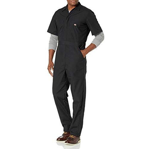 dickies Mannen korte mouw overall Overol Corta.'''8217 Overol Corta.'8217 '8217 Overalls van het werkhulpprogramma voor heren, Zwart XL, L