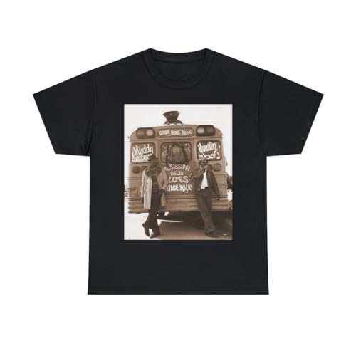 Weekly Delta Blues Bus Muddy and the Wolf Short Sleeve Tee BlackXXL