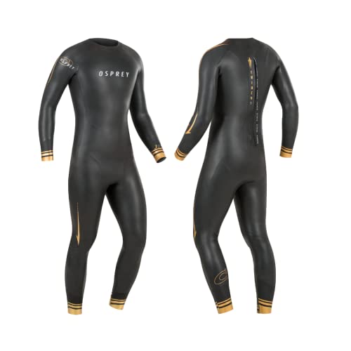 Osprey Heren WST0067 Trident, Triatlon Zomer Volledige Lengte Wetsuit, 3MM Tri-Suit, XXL, Zwart, XX Large