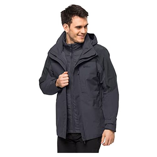 Jack Wolfskin Romberg 3-in-1 jas, Ebony, XXL