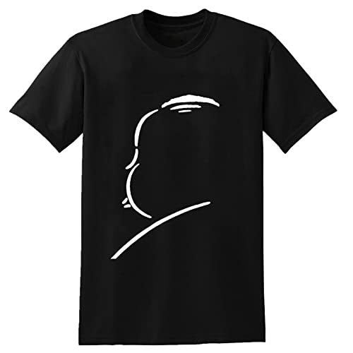 cookietong Alfred Hitchcock Crime Master Icon Men's T-Shirt Unisex Streetwear Printed Short Sleeve Tee Shirt Black Black M