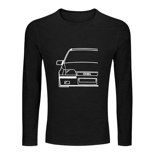 T-33B Kadett E Gsi Men's 100% Cotton Tee Crewneck Unisex Long Sleeve T-Shirt Black L