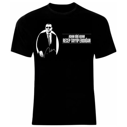 DEANFUN Recep Tayyip Erdogan Türkei Türkiye Turkey T-Shirt Black 3XL