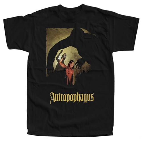 ANGXIA Rumin Men's Antropophagus Joe D'Amato Horror Movie T-Shirt S-3Xl T-Shirt Black L