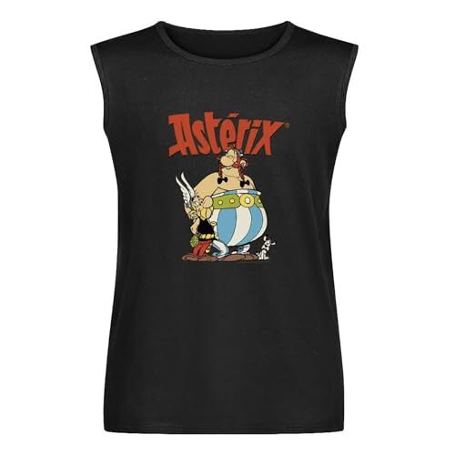 Conela Men's Vest Asterix Asterix & Obelix Men's Sleeveless T shirt Casual Tops Clothing Black 3XL