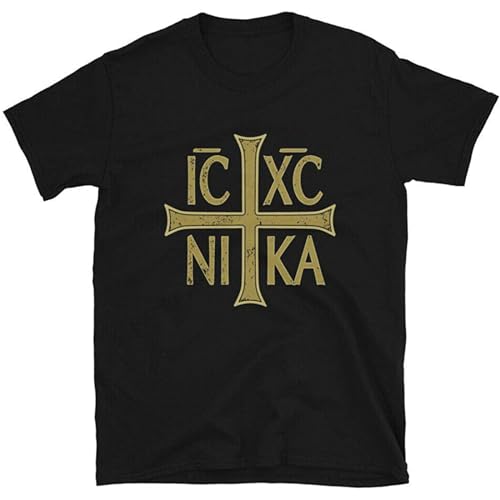 cookietong ICXC Nika Cross Christogram Orthodox T-Shirt Black XXL