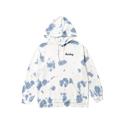 Hurley Helan Tie-Dye Oversize Drop Shoulder Hoodie Marshmallow SM (US 3-5), Marshmallow, S