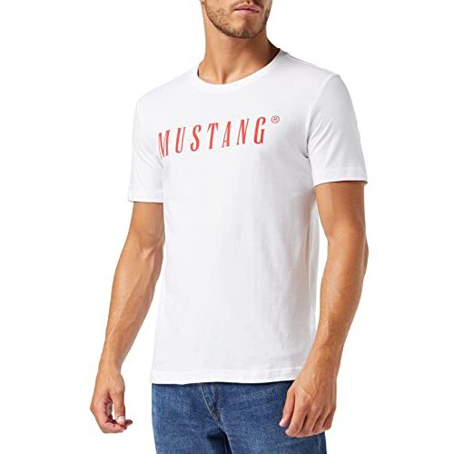 MUSTANG T-shirt met Alex C-logo voor heren, algemeen wit, 2045, 6XL