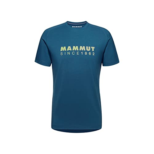 Mammut Trovat T-shirt voor heren, logo, wandelshirt, Deep Ice, XXL