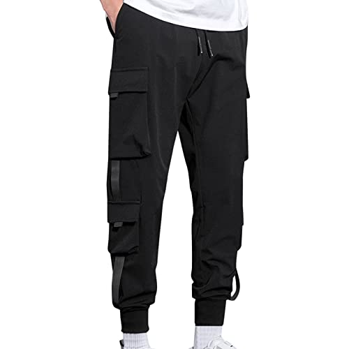 Generic Cargo Broek Voor Mannen 2024 Nieuwe Broek Losse Negen Broek Plus Harlem Size Sport Cargo Broek Broek Heren Broek Casual Heren Broek Cargo Broek Voor Mannen Baggy, Zwart, M