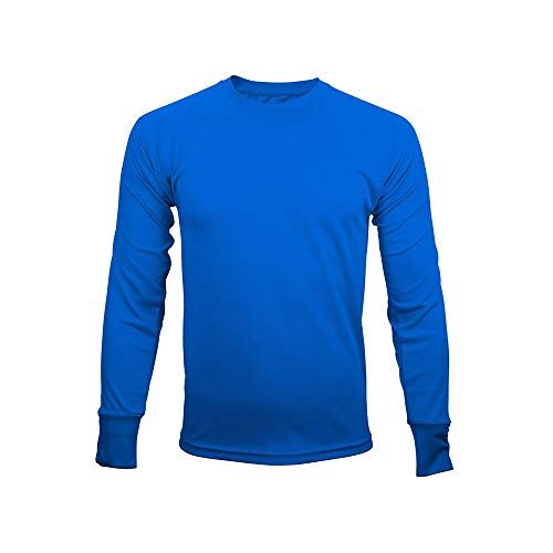 MUSTAGHATA Sportshirt voor heren, trail, lange mouwen, Active Fit-technologie, ademend, kleur blauw, maat L