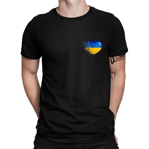 Quattro Formatee Oekraïne Oekraïne Vlag Kiev Vrede en Solidariteit Heren Heren T-shirt, oekraïne 03 man, L