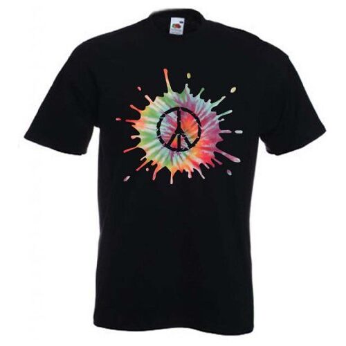 Tribal T-Shirts Psychedelisch CND Peace Symbool T-Shirt, Zwart, XL