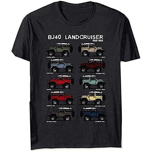 Yi Fang 2020 Fashion Bj4 Fj40 Landcruiser Land Cruiser T-Shirt Birthday Gift Tees　Black　L