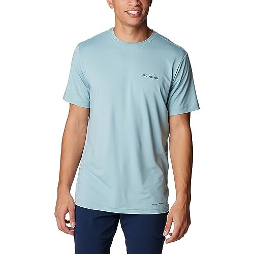 Columbia Tech Trail T-shirt, korte mouwen, steenblauw, hellingsafbeelding, XXL heren, steenblauw, hellingsafbeelding, XXL