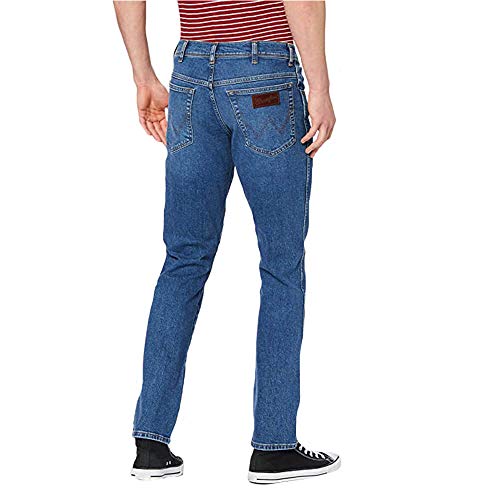 Wrangler Texas Slim Jeans voor heren, Blauw (Game On E), 36W x 30L