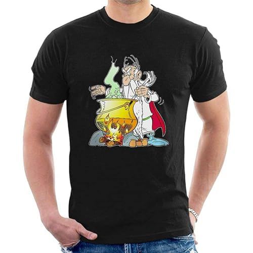 TUOPUKEJI Panoramix Mens T-Shirt Asterix and Obelix Adult Size S