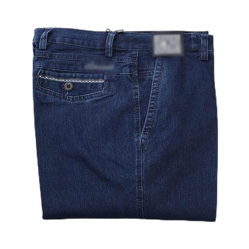SUKORI Herenbroek Maat 30-45 mannen zakelijke jeans mannelijke stretch jeans plus size baggy rechte mannen denim broek katoen blauwe werk jeans mannen (Color : Royal blue, Size : 39)