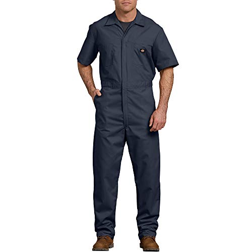 dickies Mannen korte mouw overall Overol Corta.'''8217 Overol Corta.'8217 '8217 Overalls van het werkhulpprogramma voor heren, Donkere marine, XL