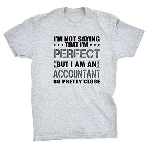 Generic Ik ben niet perfect, maar ik ben een accountant grappig T-shirt, Grijs, 3XL