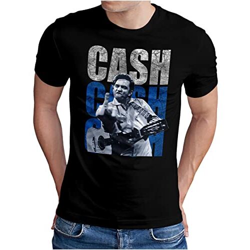 OM3 ® Cash-Cash-Cash T-shirt   Heren   Country Music Johnny Vintage   S 4XL, zwart, XL