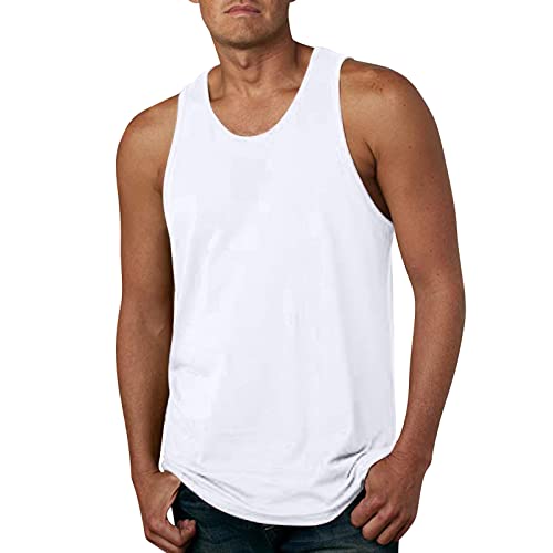 Generic Heren Jurk Shirt Tops Voor Mannen 2024 Nieuwe Shirt Mannen Tank TopsSlim Casual Basic Vest Formele Shirt Mannen, Wit, S