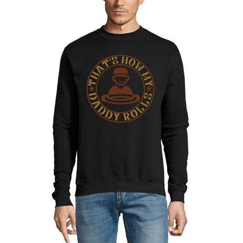 Atspauda That's How My Daddy Rolls grappige chauffeur vrachtwagenchauffeur automonteur katoen trui sweatshirt trui zwart, Zwart, L