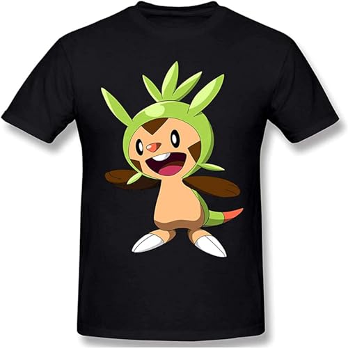 ALLKODO Chespin Nor-Mal Chespin Nor-Mal Pullover Men's Crewneck T-Shirt Short Sleeve Top Unisex Pure Cotton Tee Black XXL