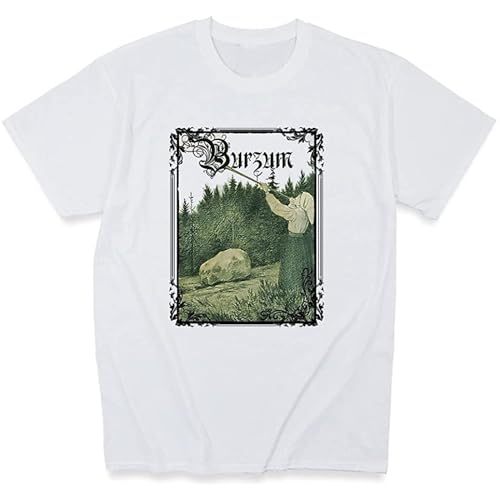 DONGSUO chuangke Burzum Filosofem Cotton Men Summer Fashion T-Shirt Men White L