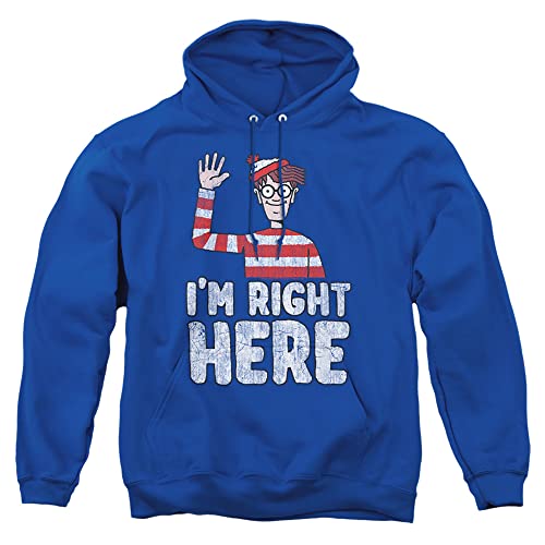 Cotton Soul Waar is Waldo I'm Right Here hoodie, Royal, Koninklijk, S